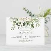 Invitation PixDezines Aquarelle Albâtre Rose Eucalyptus (Debout devant)