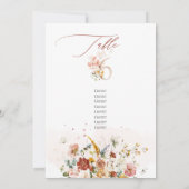 Invitation PixDezines Aquarelle Automne Fleurs de Jardin Tabl (Dos)