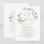 Invitation PixDezines Aquarelle Baby shower de couronne (Devant / Derrière)