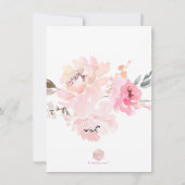 Invitation PixDezines Aquarelle, Baby shower Peonies Roses Da (Dos)