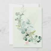 Invitation PixDezines Aquarelle Baby shower vert Invitat (Dos)