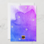 Invitation PixDezines Aquarelle bleu+Bat mitzvah rose (Dos)