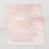 Invitation PixDezines Aquarelle Blush Coastal Bridesmaid (Devant / Derrière)