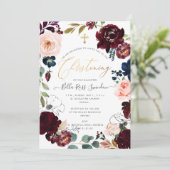 Invitation PixDezines Aquarelle Blush+Courbe Bourgogne (Debout devant)