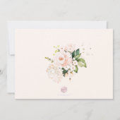 Invitation PixDezines Aquarelle Blush Roses Dîner de répétiti (Dos)