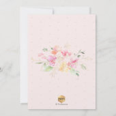Invitation PixDezines Aquarelle Blush Sweet Peas Baby shower (Dos)