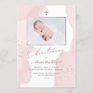 Invitation PixDezines Aquarelle Brise rose