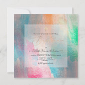 Invitation PixDezines Aquarelle Brossé Baptême Fille (Dos)