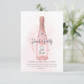 Invitation PixDezines Aquarelle Champagne Rose Brunch Bubbly (Debout devant)