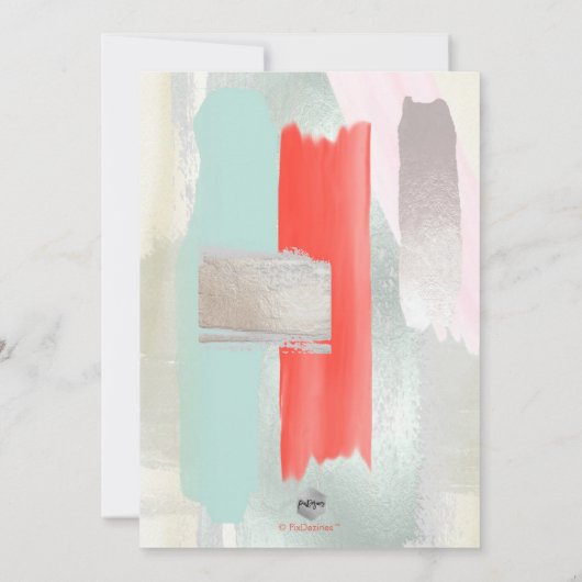 Invitation PixDezines Aquarelle Corail Orange Mist (Dos)