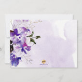 Invitation PixDezines Aquarelle Douceurs pois violet violet v (Dos)