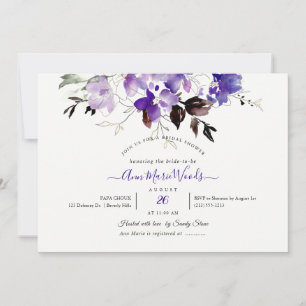 Invitation PixDezines Aquarelle Douceurs pois violet violet v