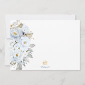 Invitation PixDezines Aquarelle Dusty Blue Roses (Dos)