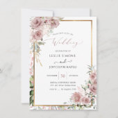 Invitation PixDezines Aquarelle Dusty Rose (Devant)