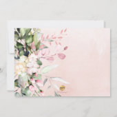 Invitation PixDezines Aquarelle Dusty rose Eucalyptus nuptial (Dos)