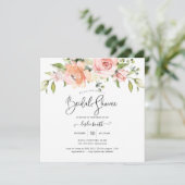 Invitation PixDezines Aquarelle Dusty Rose Fête des mariées (Debout devant)