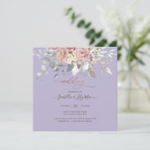 Invitation PixDezines Aquarelle Dusty Rose Mariage (Debout devant)