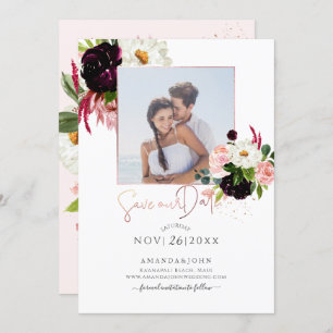 Invitation PixDezines Aquarelle en fleur rustique, Enregistre