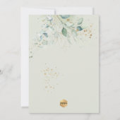 Invitation PixDezines Aquarelle Eucalyptus Baptême (Dos)