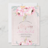 Invitation PixDezines Aquarelle Fleurs pivoines (Devant)