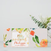 Invitation PixDezines Aquarelle/Floral/Bat Mitzvah (Debout devant)