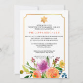 Invitation PixDezines Aquarelle/Floral/RanunculusBat Mitzvah (Dos)