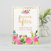 Invitation PixDezines aquarelle florale/ranunculus/rose (Debout devant)