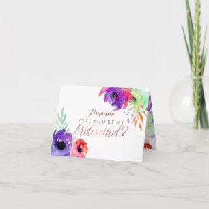 Invitation PixDezines Aquarelle Florale/Soyez ma femme de cha