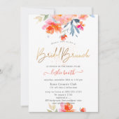 Invitation PixDezines Aquarelle, Jardin Rose Bridal Brunch (Devant)