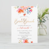 Invitation PixDezines Aquarelle, Jardin Rose Bridal Brunch (Debout devant)