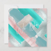 Invitation PixDezines Aquarelle Moderne Aqua Turquoise Sage B (Dos)