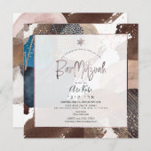 Invitation PixDezines Aquarelle Moderne Formes Abstraites Evé (Devant / Derrière)