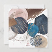 Invitation PixDezines Aquarelle Moderne Formes Abstraites Evé (Dos)