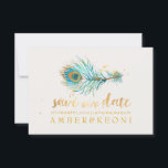 Invitation PixDezines aquarelle Peacock Plume/enregistrer not<br><div class="desc">PixDezines plume paon aquarelle et un trait d'accent faux or pour "sauver notre date" dans le style moderne faux or script. do-it-yourself couleur arrière - plan. Copyright © 2008-2019 PixDezines™. Tous droits réservés.</div>