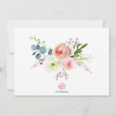 Invitation PixDezines Aquarelle Pink Peonies Bat mitzvah (Dos)