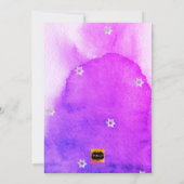 Invitation PixDezines Aquarelle rose+Bat mitzvah Platine (Dos)