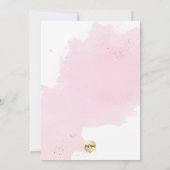 Invitation PixDezines Aquarelle Rose Chaîne (Dos)