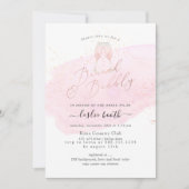 Invitation PixDezines Aquarelle Rose Champagne Brunch Bubbly (Devant)