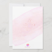 Invitation PixDezines Aquarelle Rose Champagne Brunch Bubbly (Dos)