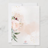 Invitation PixDezines Aquarelle Rose délicate Bar Mitzvah (Dos)