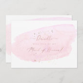 Invitation PixDezines Aquarelle rose fera honneur (Devant / Derrière)