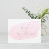 Invitation PixDezines Aquarelle rose fera honneur (Debout devant)