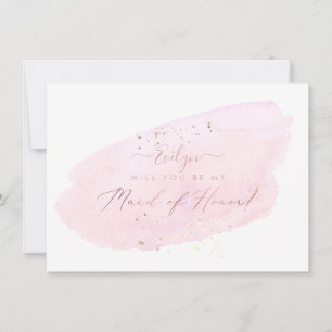 Invitation PixDezines Aquarelle rose fera honneur
