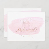 Invitation PixDezines Aquarelle Rose Vous Voulez .. Épouse (Devant / Derrière)