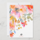 Invitation PixDezines Aquarelle, Roses de jardin Enregistrer (Dos)