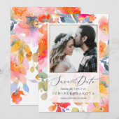 Invitation PixDezines Aquarelle, Roses de jardin Enregistrer (Devant / Derrière)