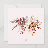 Invitation PixDezines Aquarelle Rouille Orange Gum Eucalyptus (Dos)