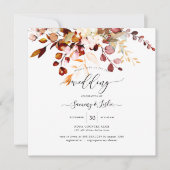 Invitation PixDezines Aquarelle Rouille Orange Gum Eucalyptus (Devant)