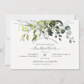 Invitation PixDezines Aquarelle Rustique Eucalyptus Bridal (Devant)
