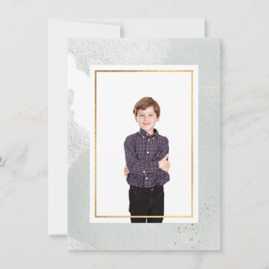 Invitation PixDezines Aquarelle Rustique Eucalyptus Communion (Dos)